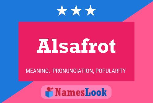 Постер имени Alsafrot