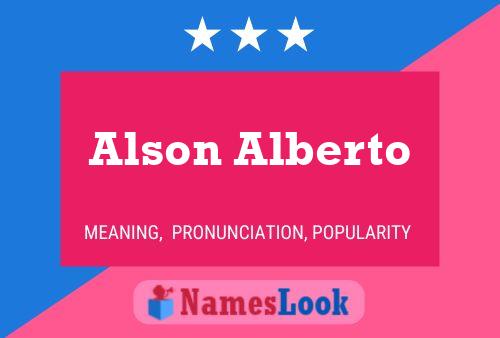 Постер имени Alson Alberto