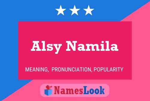 Постер имени Alsy Namila