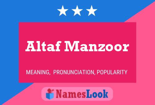 Постер имени Altaf Manzoor