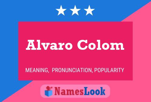 Постер имени Alvaro Colom