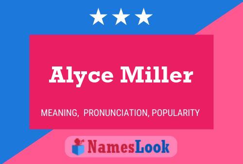 Постер имени Alyce Miller