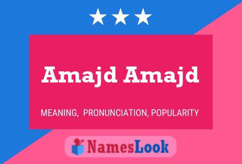 Постер имени Amajd Amajd