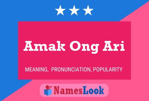 Постер имени Amak Ong Ari