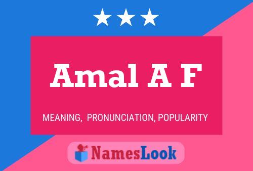 Постер имени Amal A F