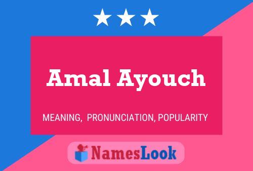 Постер имени Amal Ayouch