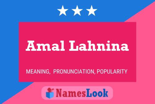 Постер имени Amal Lahnina