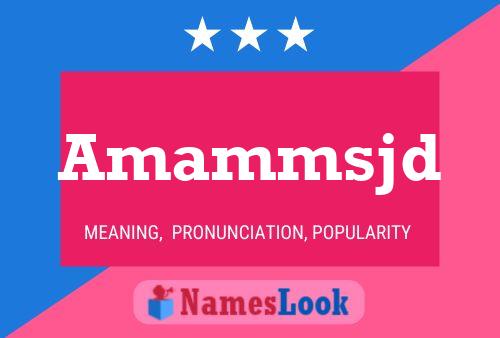 Постер имени Amammsjd