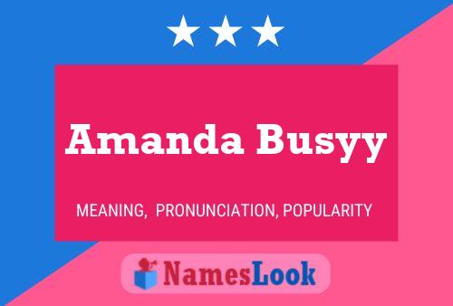 Постер имени Amanda Busyy