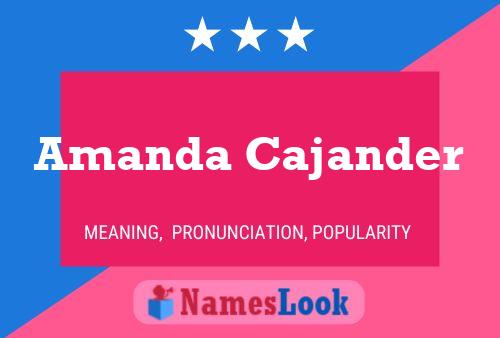 Постер имени Amanda Cajander