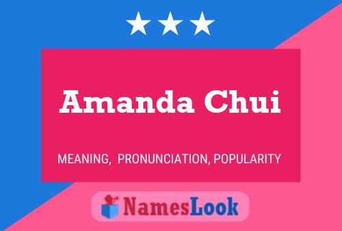 Постер имени Amanda Chui