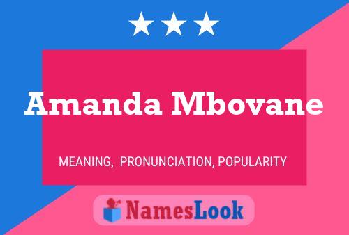 Постер имени Amanda Mbovane