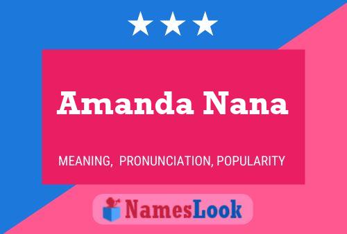 Постер имени Amanda Nana