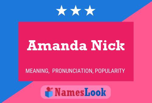 Постер имени Amanda Nick