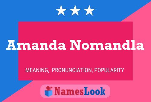 Постер имени Amanda Nomandla