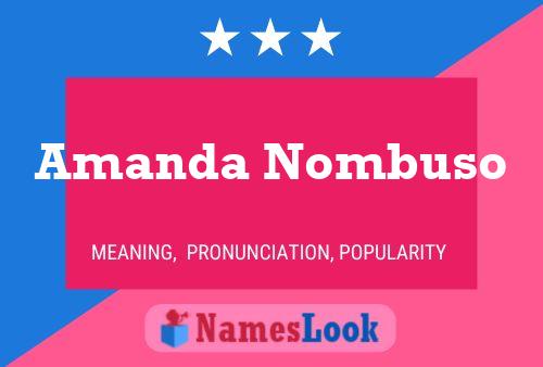 Постер имени Amanda Nombuso