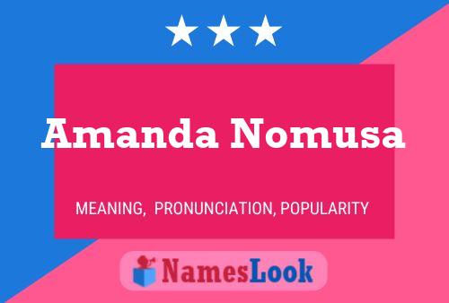 Постер имени Amanda Nomusa