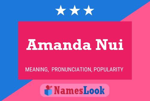 Постер имени Amanda Nui