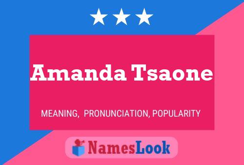 Постер имени Amanda Tsaone