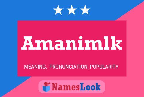 Постер имени Amanimlk