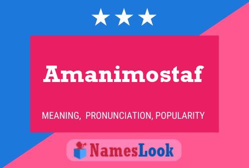 Постер имени Amanimostaf