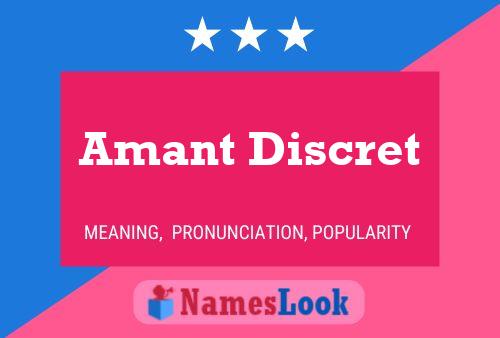 Постер имени Amant Discret