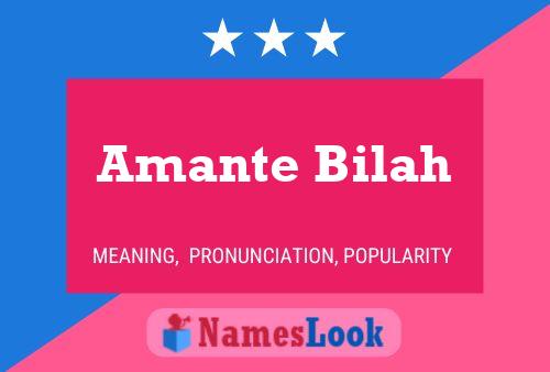 Постер имени Amante Bilah