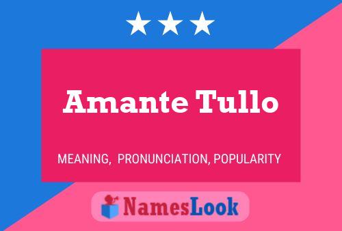 Постер имени Amante Tullo