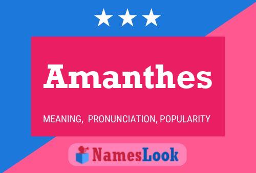 Постер имени Amanthes