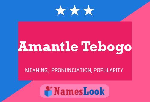 Постер имени Amantle Tebogo