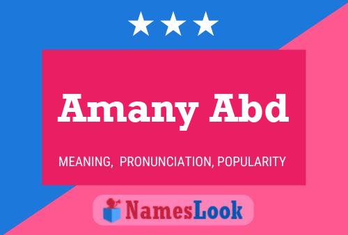 Постер имени Amany Abd