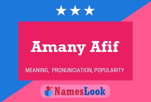 Постер имени Amany Afif