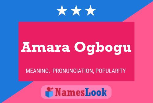 Постер имени Amara Ogbogu