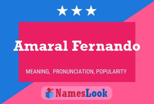 Постер имени Amaral Fernando