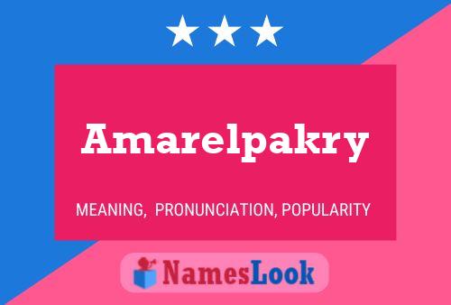 Постер имени Amarelpakry