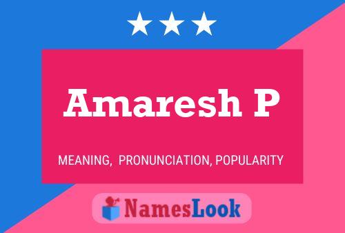 Постер имени Amaresh P