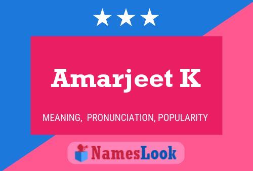 Постер имени Amarjeet K