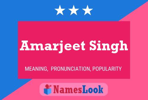 Постер имени Amarjeet Singh