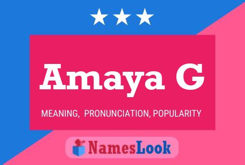 Постер имени Amaya G