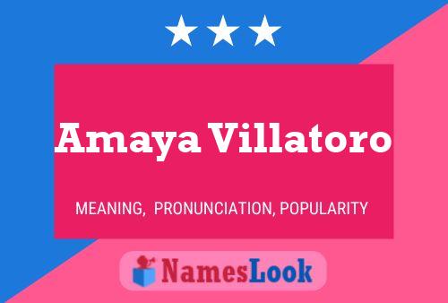 Постер имени Amaya Villatoro