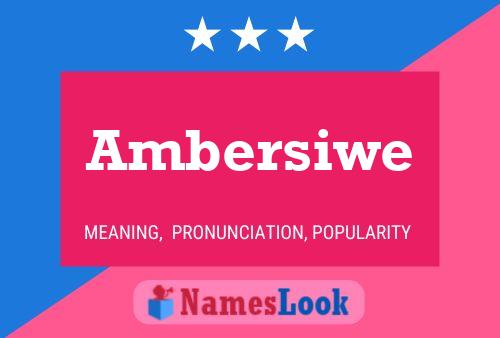 Постер имени Ambersiwe