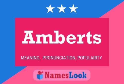 Постер имени Amberts