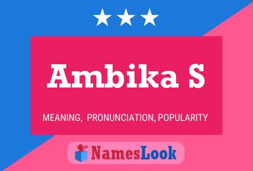 Постер имени Ambika S