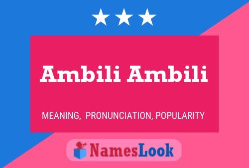 Постер имени Ambili Ambili