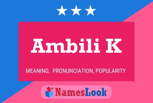 Постер имени Ambili K