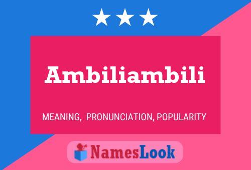 Постер имени Ambiliambili