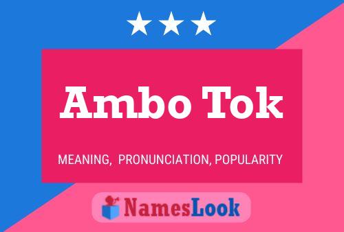 Постер имени Ambo Tok