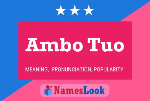 Постер имени Ambo Tuo