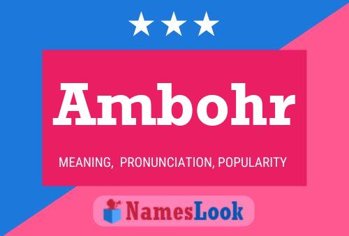 Постер имени Ambohr