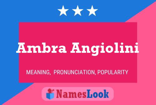 Постер имени Ambra Angiolini